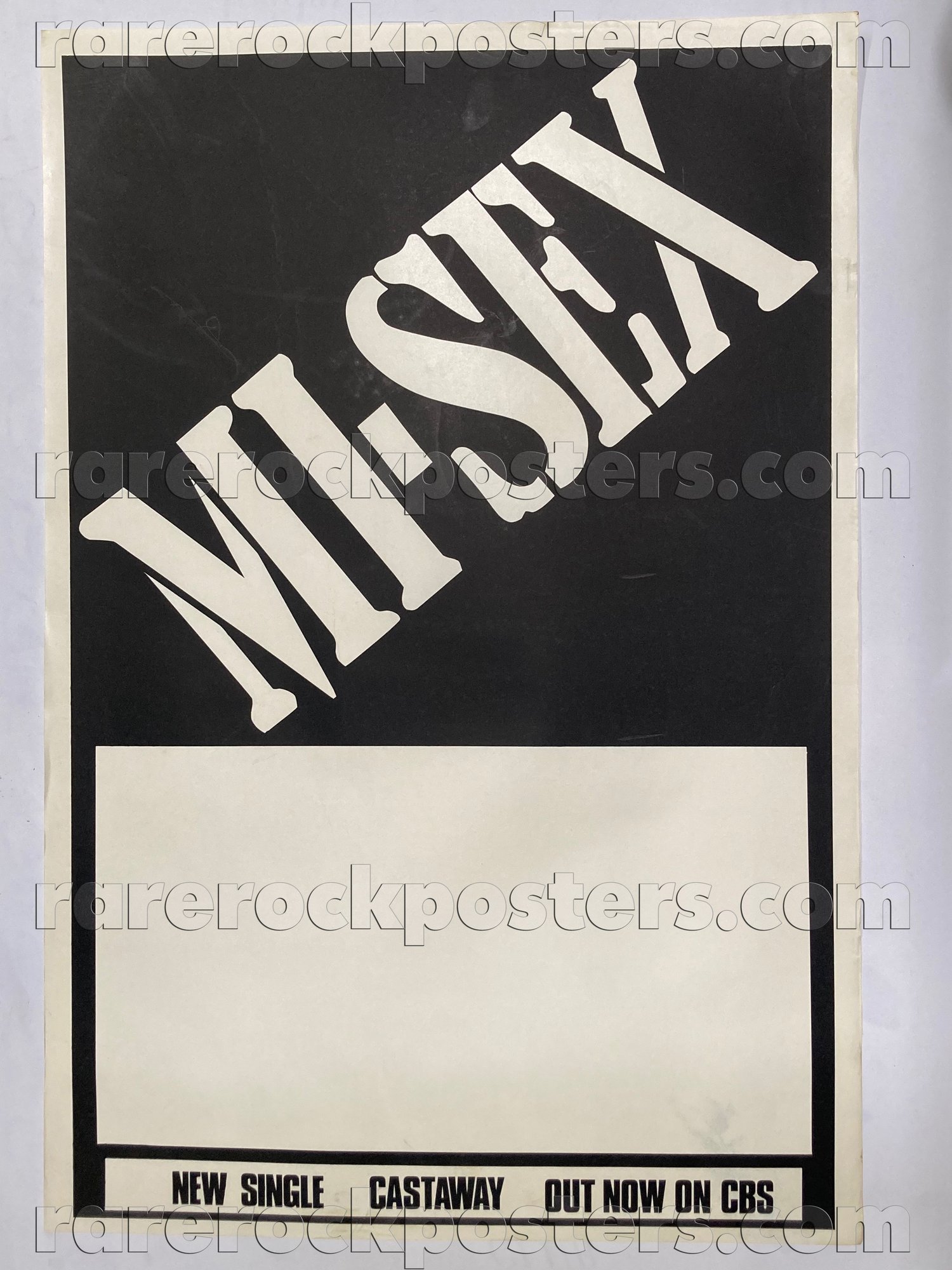 MI-SEX ~ CASTAWAY ~ ORIGINAL 1983 AUSTRALIAN GIG BLANK / RECORD PROMO POSTER