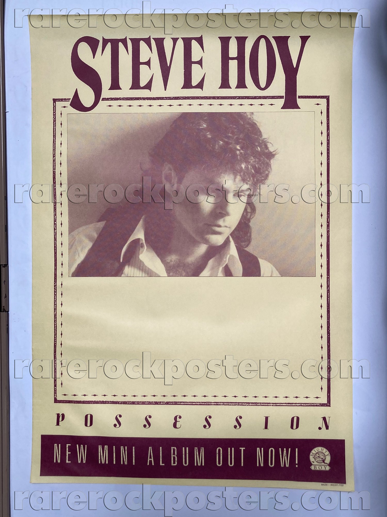 STEVE HOY ~ POSSESSION ~ ORIGINAL 1987 AUSTRALIAN GIG BLANK / RECORD PROMO POSTER