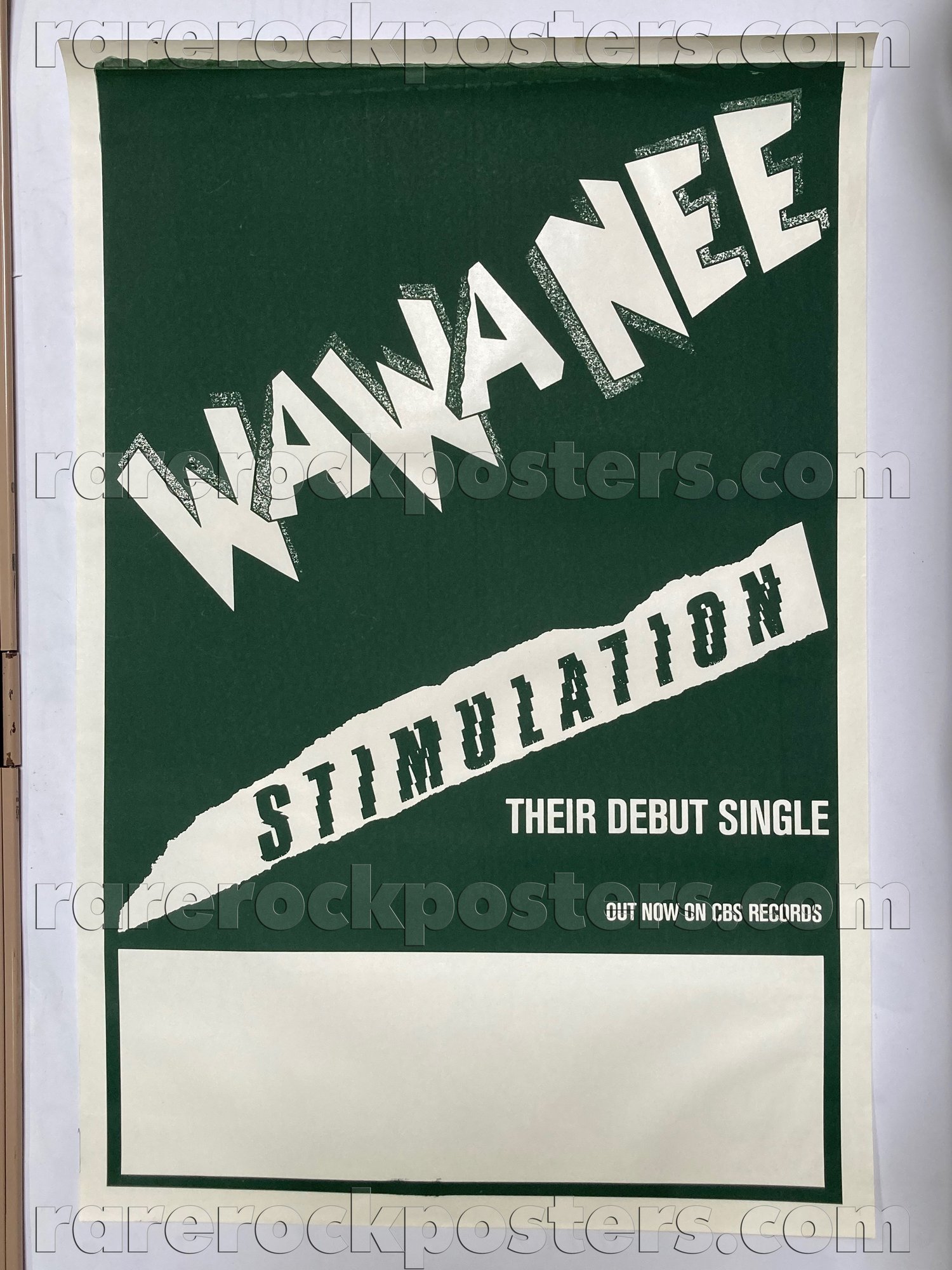 WA WA NEE ~ STIMULATION ~ ORIGINAL 1986 AUSTRALIAN GIG BLANK / RECORD PROMO POSTER
