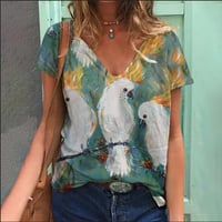 Image 3 of Wearable Art - Birds Collection on v Neck Tees