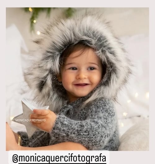 Image of Knitted eskimo romper, hooded romper, newborn/sitter size.
