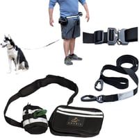 Anubis Pet Correa para Perro Manos Libres Resistente con dos Bolsos