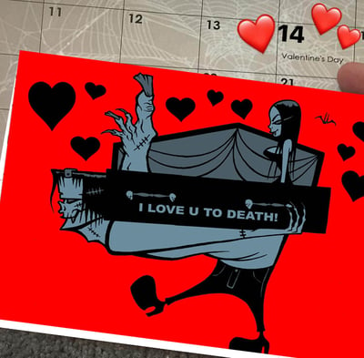 Image of LOVE YOU TODEATH - GREETING CARD