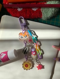 HAMTARO / LACITOS GLITTER 3 CHARMS KEYCHAIN