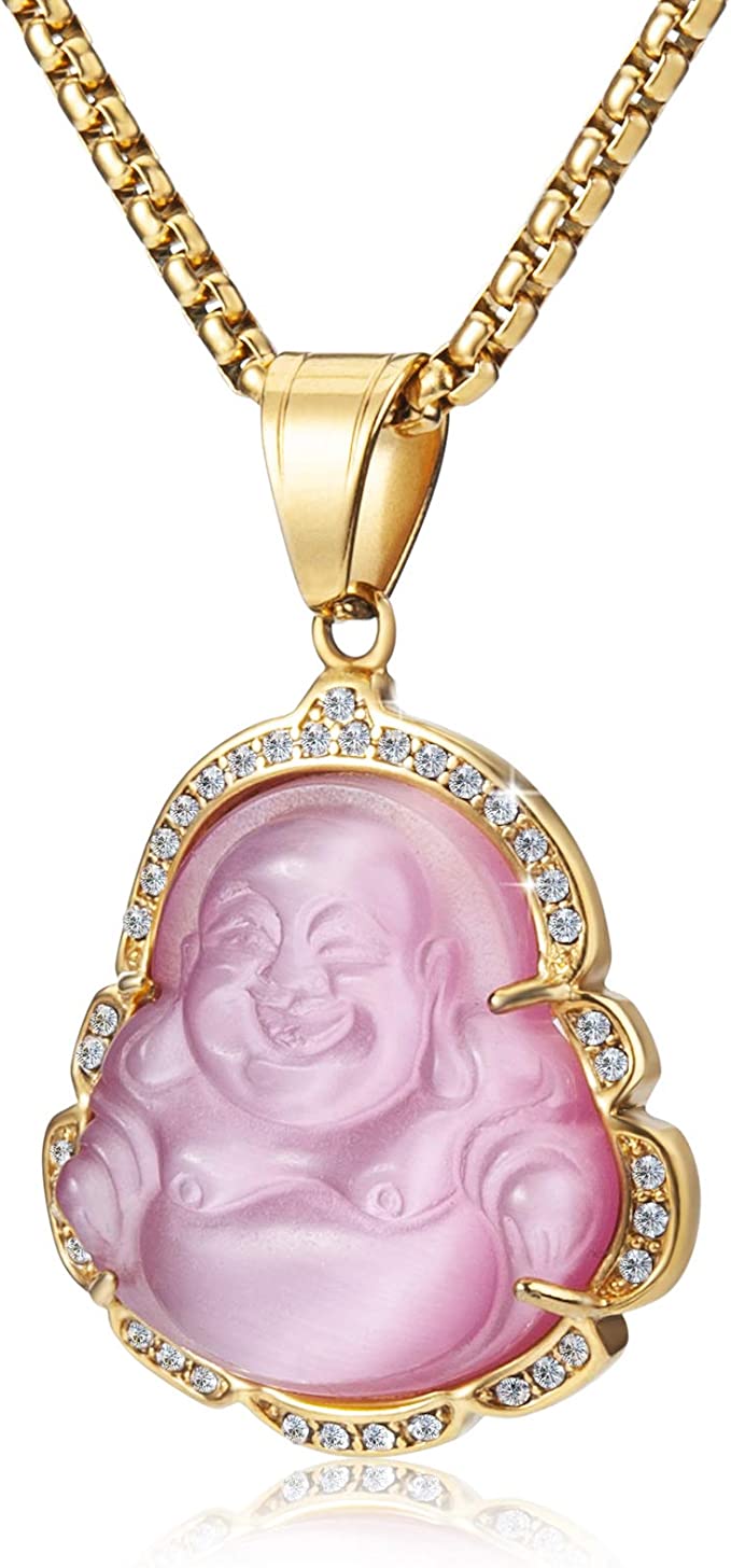 Buddha clearance necklace pink