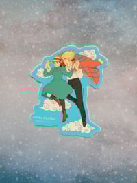 Dancing Girl and Boy Sticker