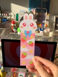 BUNNY STRAWBERRY BOOKMARK