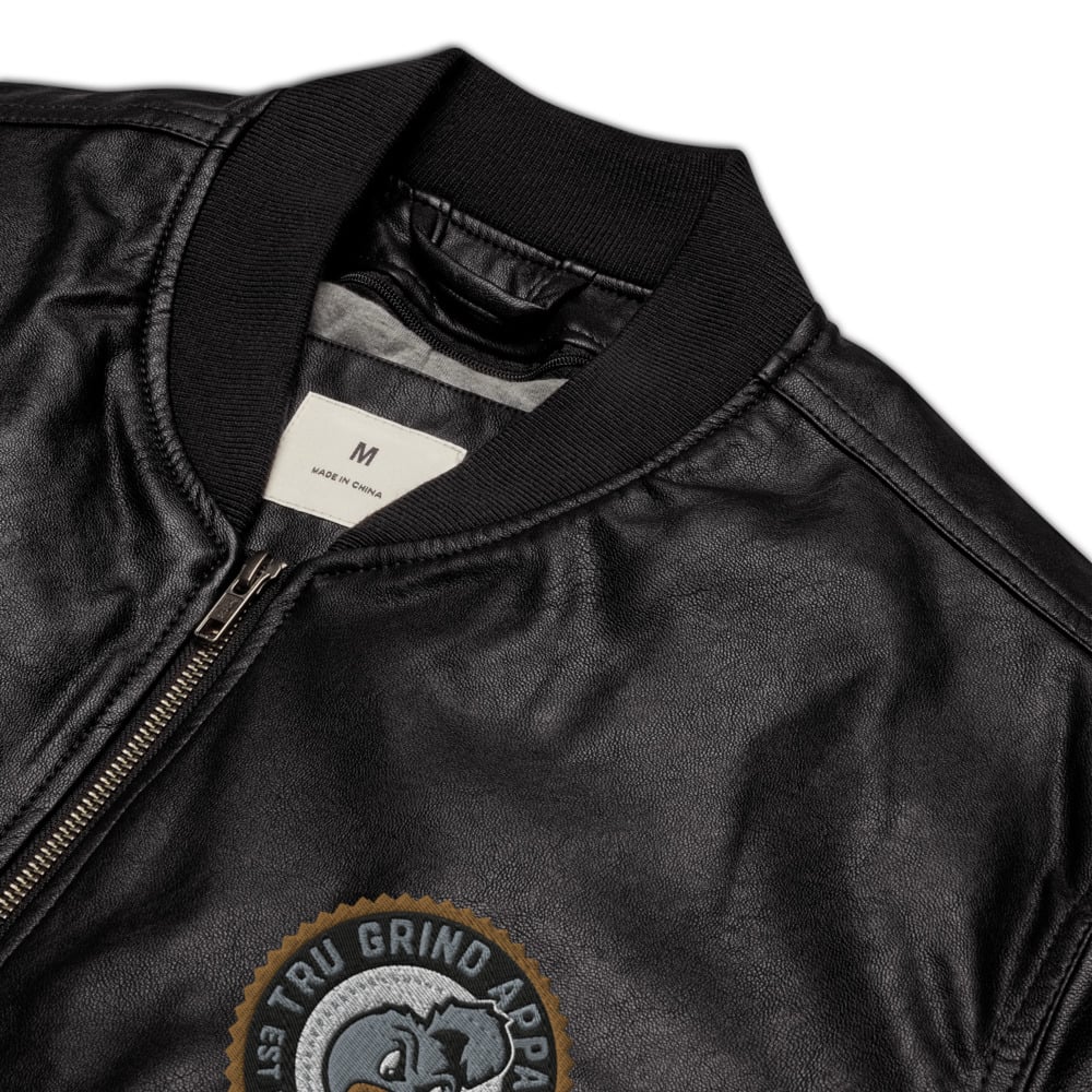 Tru Leather Bomber Jacket
