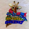 Maeve the Giraffe, brooch.