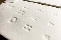 Image 4 of I Only Have Eyes For You | Valentines letterpress card | Deep Impression (No Ink)