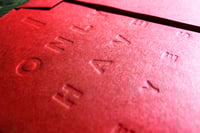 Image 5 of I Only Have Eyes For You | Valentines letterpress card | Deep Impression (No Ink)
