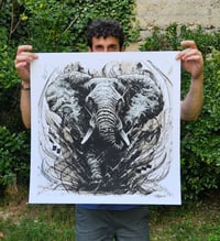 Image 1 of Screenprinting "Elephant rage"