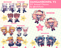 Image 2 of DANGANRONPA Glitter Epoxy Animal Charms 