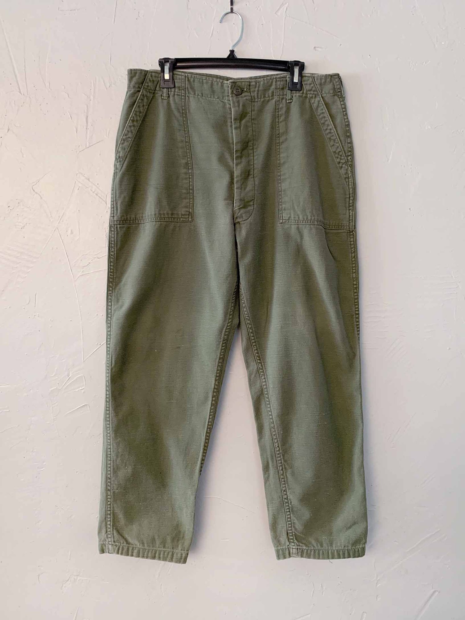 Image of Vintage '70s US Army OG-107 Military Utility Trousers - Made in USA - 38x31
