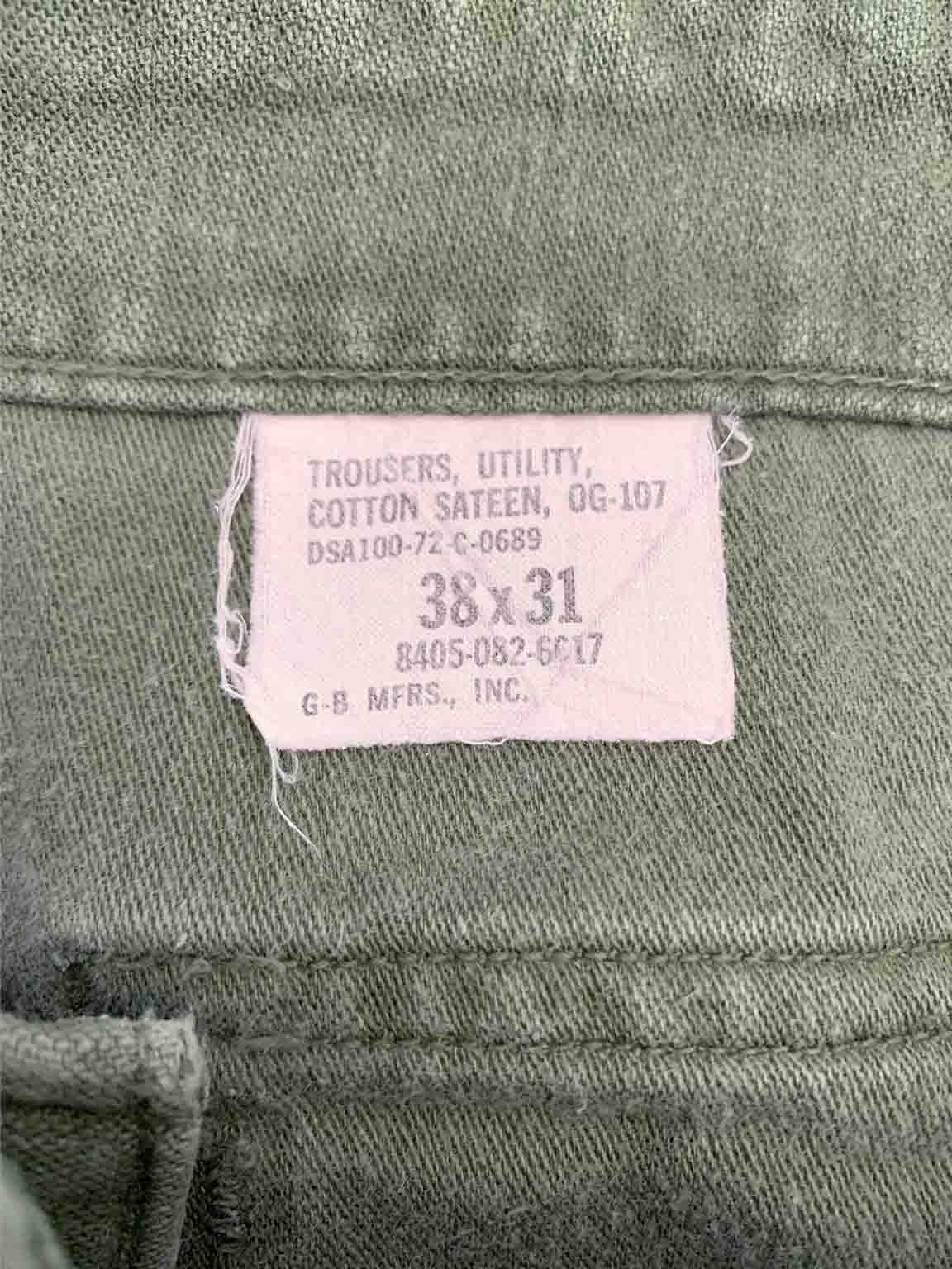 NISH | Vintage '70s US Army OG-107 Military Utility Trousers