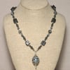 Snowflake Jasper & Sterling Silver Beaded Necklace and Earrings Set