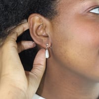 Image 1 of Teardrop Pearl Earrings