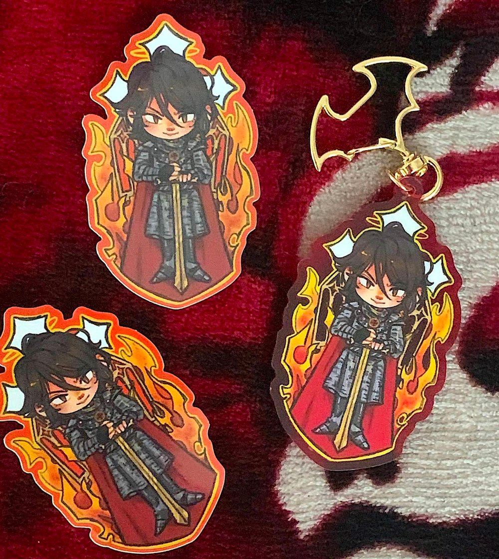 Gerard Of Arc red holographic STICKER