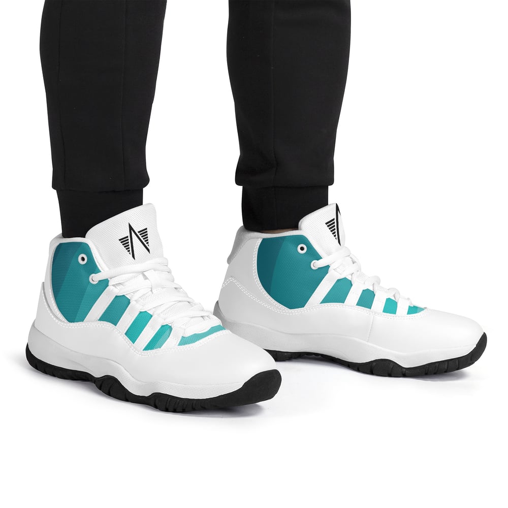 "the Surges" aniwave basketball shoes - Aqua Blue (Unisex)