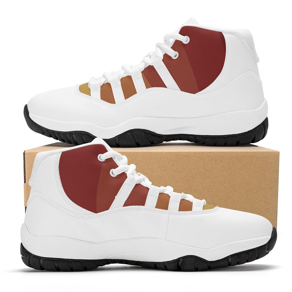 "the Surges" aniwave basketball shoes - Fire Red (Unisex)