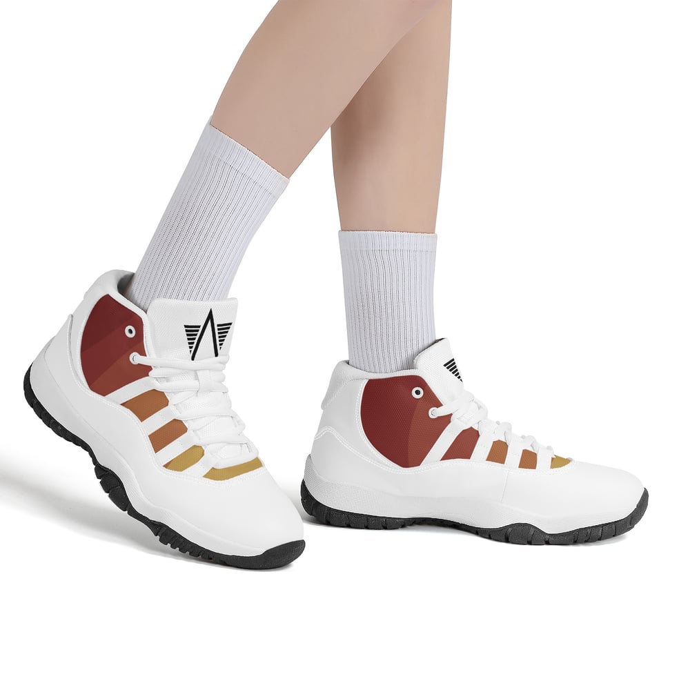 "the Surges" aniwave basketball shoes - Fire Red (Unisex)
