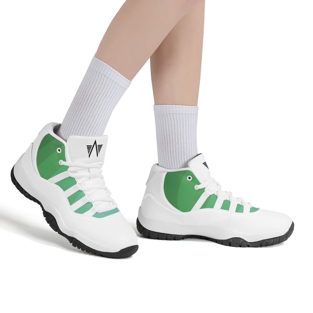"the Surges" aniwave basketball shoes - Earth Green (Unisex)
