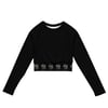Recycled long-sleeve TRU crop top