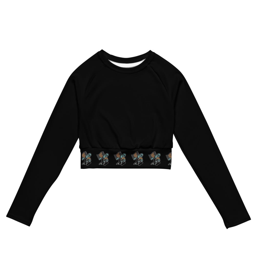 Recycled long-sleeve TRU crop top