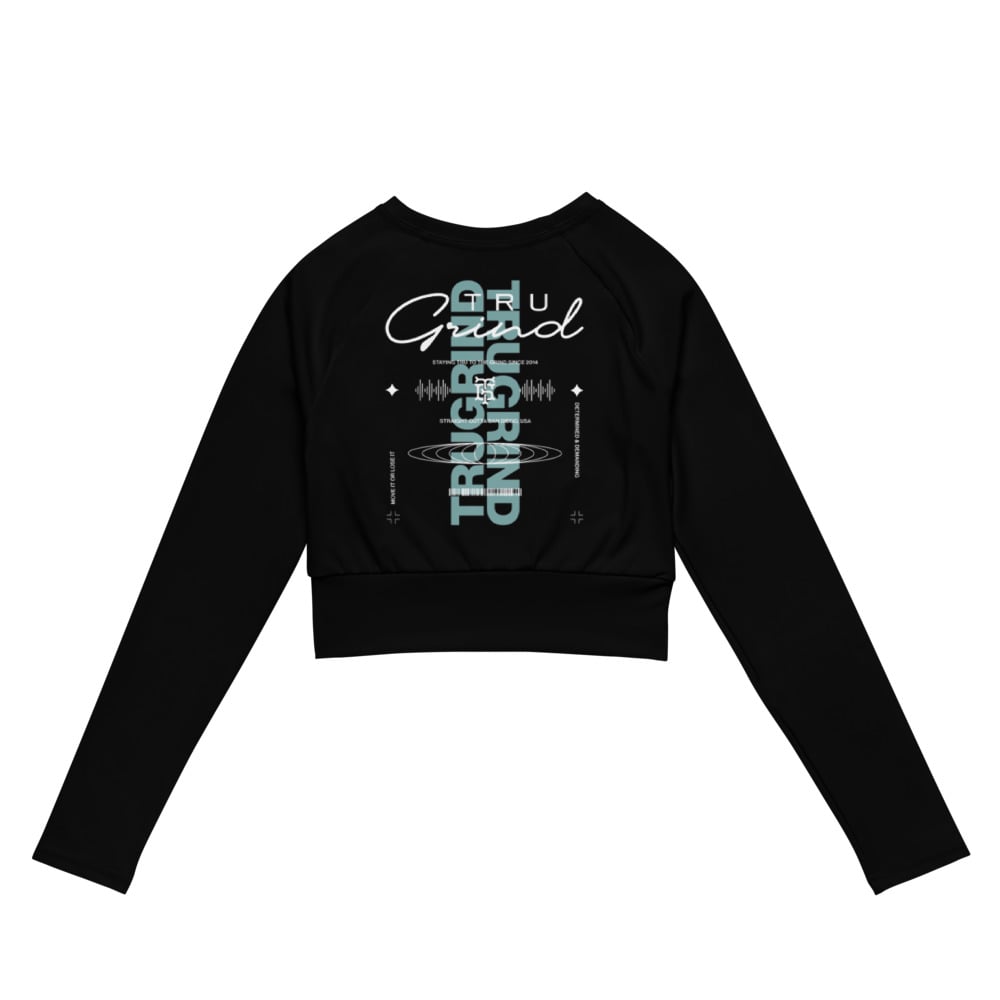 Recycled long-sleeve TRU crop top