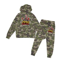 Image 2 of MoneyMotivated X BackPackBoyz  Camo SweatSuits