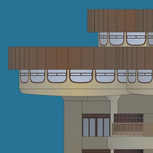 Edificio Torres Blancas (fondo color)