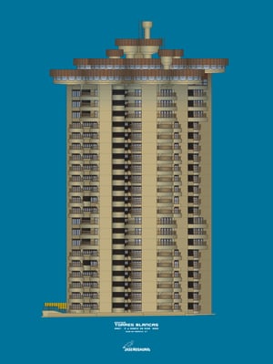 Edificio Torres Blancas (fondo color)