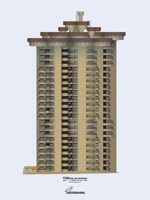 Edificio Torres Blancas (fondo neutro)
