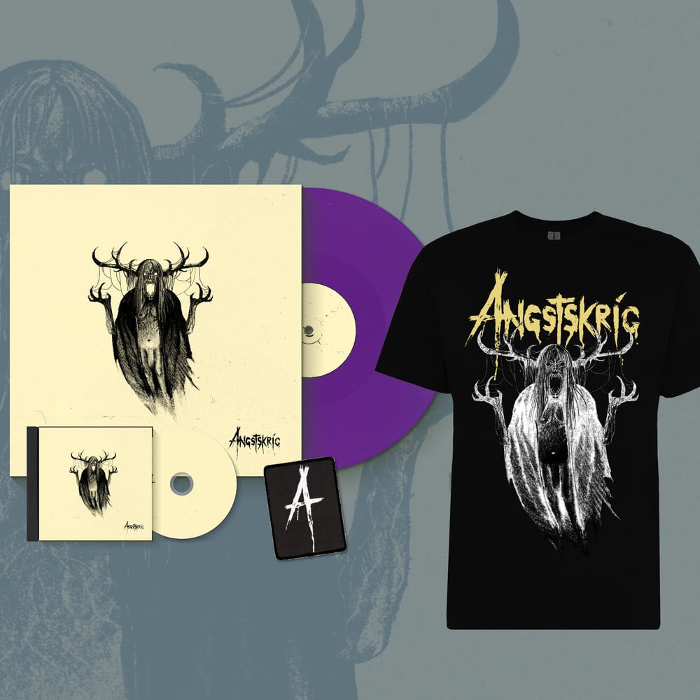 Image of Pre-order: Angstskríg - Angstkrig (T-shirt, Vinyl, CD & Patch)