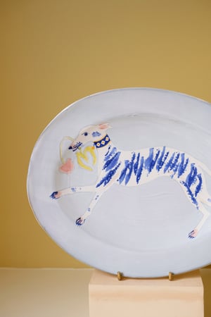 Image of Whippet with Tulip Platter I