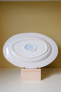 Image 4 of Whippet with Tulip - Large Oval Platter
