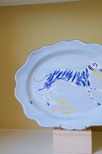 Image 2 of Whippet with Tulip - Large Platter