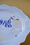 Whippet with Tulip - Large Platter