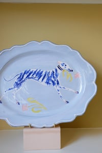 Image 5 of Whippet with Tulip - Large Platter