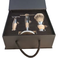 Image 4 of Shaving Set 3 Piece Ivory Cream