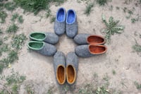 Image 1 of Handmade wool felted slippers, Home shoes