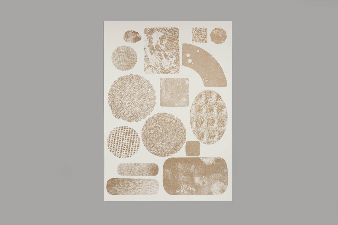 Image of Fragmented Facades – gold posters