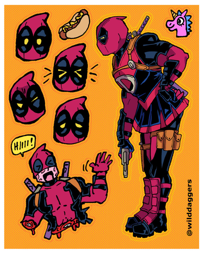 Deadpool Sticker Sheet | wilddaggers