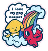 Neopets Rainbow Pool Glitter Sticker