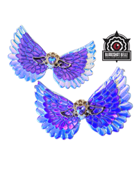 Image 1 of Double Winged heart hairclips 