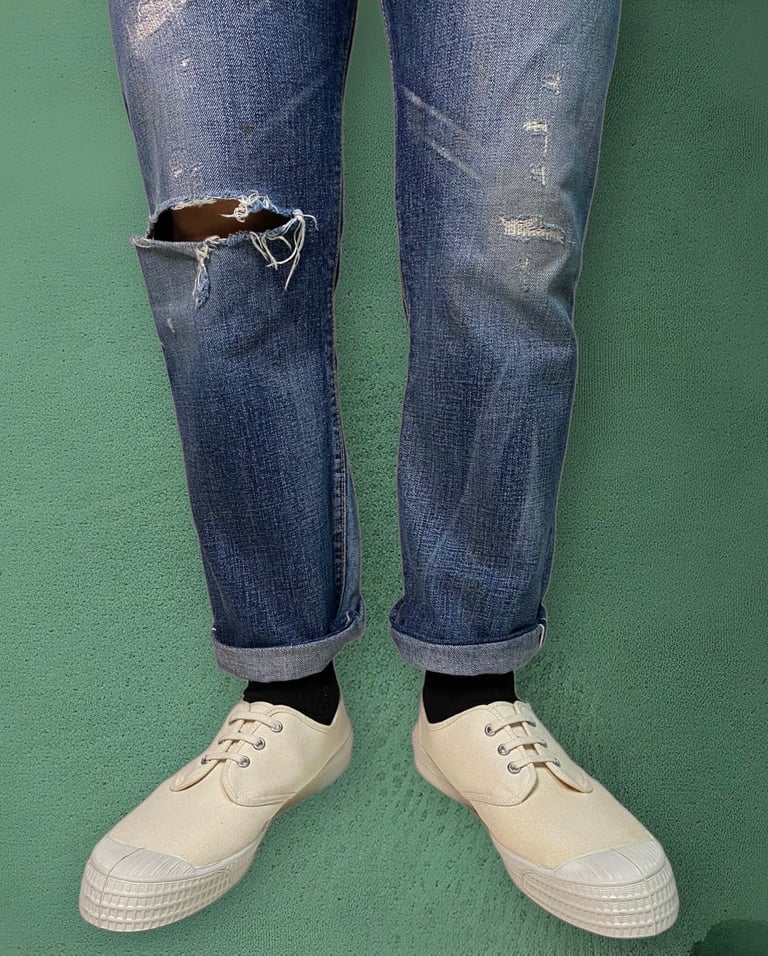 VEGANCRAFT plimsoll natural canvas sneaker shoes made in Slovakia Image 3