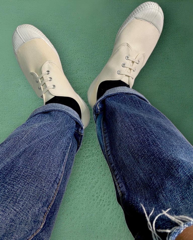VEGANCRAFT plimsoll natural canvas sneaker shoes made in Slovakia Image 4