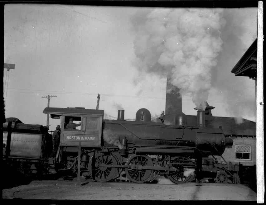 Image of Steam Engine Train: Boston & Maine