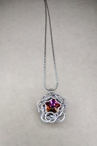 Image 2 of Prima +  Crystal Volcano Chainmaille Pendant 
