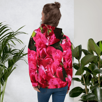 Image 2 of RED FLOWER HOODIE